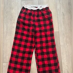 Hollister Red and Black Plaid Pajama Pants
